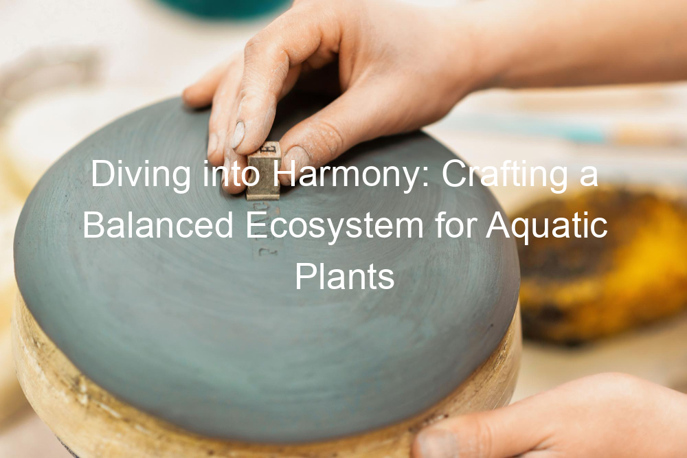 Diving into Harmony: Crafting a Balanced Ecosystem for Aquatic Plants
